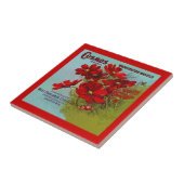 Vintage-advertenties en kosmos- en fruitkrattenlab tegeltje (Zijkant)