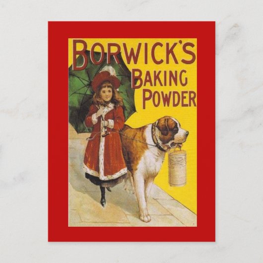 Vintage adverteren, Borwick's Baking Powder Briefkaart (Voorkant)