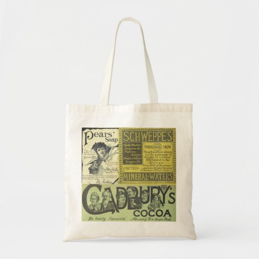 Vintage adverteren canvas tas Cadbury Schweppes (Voorkant)