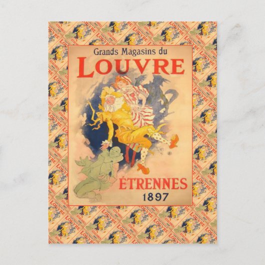 Vintage adverteren, Grands Magazins de Louvre Briefkaart (Voorkant)