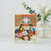 Vintage adverteren, reisposter, Madrid Briefkaart (Staand voorkant)