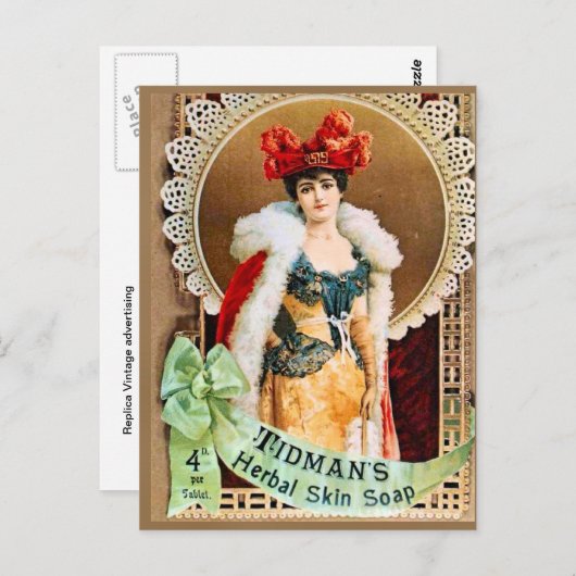 Vintage adverteren, Tidman's kruidenzeep Briefkaart (Voorkant / Achterkant)