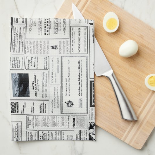 Vintage Adverteren van een tijdschrift Theedoek (Quarter Fold)