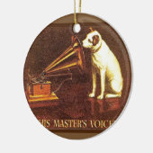 vintage adverteren, zijn meesterstem keramisch ornament (Links)