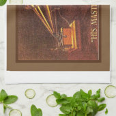 vintage adverteren, zijn meesterstem theedoek (Gevouwen)