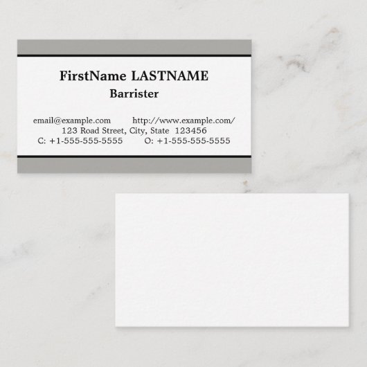 Vintage, advocatenkantoor Visitekaartje (Voorkant / Achterkant)