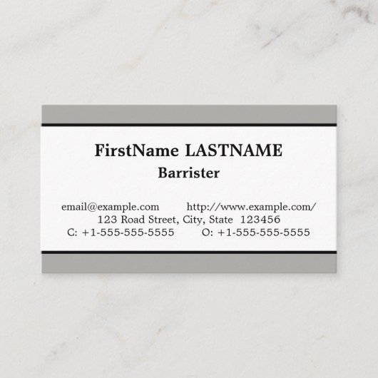 Vintage, advocatenkantoor Visitekaartje (Voorkant)