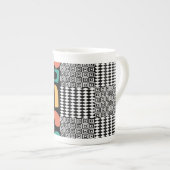 Vintage Aesthetic absract pattern Porselein Kop (Voorkant rechts)