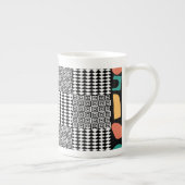 Vintage Aesthetic absract pattern Porselein Kop (Rechts)