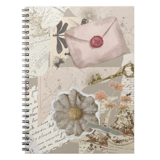 Vintage Aesthetic Collage Notebook Notitieboek (Voorkant)