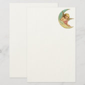 Vintage-afbeelding - Angel op een halve maan Briefpapier (Voorkant / Achterkant)