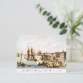 Vintage-afbeelding, Bordeaux-haven 1820 Briefkaart (Staand voorkant)