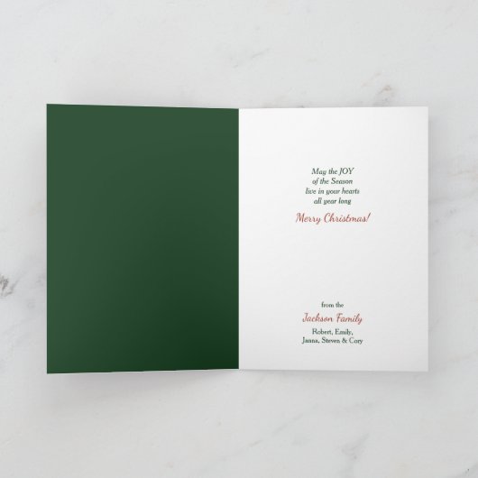 Vintage Afbeelding Tabby Kitten Kerstcadeau Kaart (Binnen)