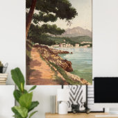 Vintage-afbeelding uit Menton, Franse afdruk Poster (Thuiskantoor)