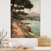 Vintage-afbeelding uit Menton, Franse afdruk Poster (Keuken)