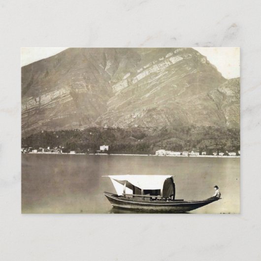 Vintage-afbeelding van het Comomeer, traditionele  Briefkaart (Voorkant)