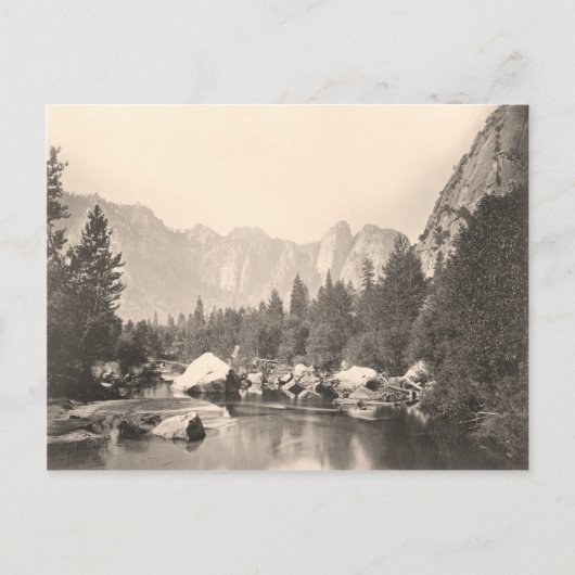 Vintage afbeelding van het Nationaal Park Yosemite Briefkaart (Voorkant)