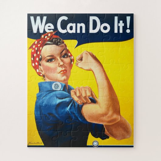 Vintage-afbeelding van Rosie de Riveter Legpuzzel (Verticaal)