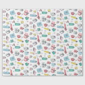 Vintage afdeling Winkelretro-feestcadeaus Cadeaupapier (Vlak)