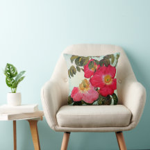 Vintage afdrukken van wilde Roos  Retro Midden-Cen