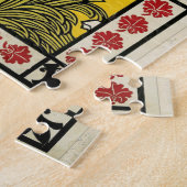 Vintage-affiche:Peacock:Vrouwen-puzzle Legpuzzel (Zijkant)