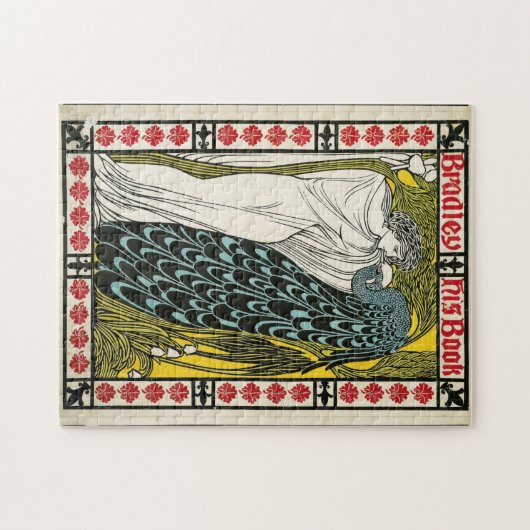 Vintage-affiche:Peacock:Vrouwen-puzzle Legpuzzel (Horizontaal)
