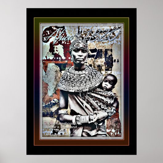 Vintage Afrika 1820 Poster (Voorkant)