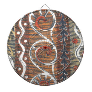 Vintage Afrikaanse Motief Kunstprint Dartbord