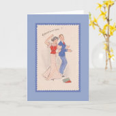 Vintage Afstuderen Wenskaart Kaart (Gele Bloem)