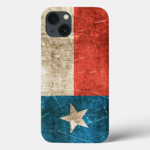 Vintage Aged and Scratched Flag of Texas iPhone 13 Hoesje