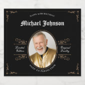 Vintage Aged to Perfection 50th Verjaardagscadeau Likeurfles Etiket (Enkel label)