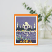 Vintage Agra Taj Mahal India Briefkaart (Staand voorkant)