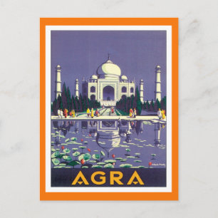 Vintage Agra Taj Mahal India Briefkaart