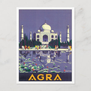 Vintage Agra Taj Mahal India Briefkaart