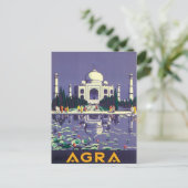 Vintage Agra Taj Mahal India Briefkaart (Staand voorkant)