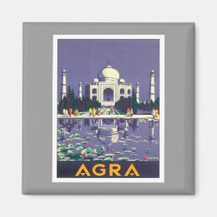 Vintage Agra Taj Mahal India Magneet