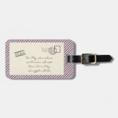Vintage Air Mail Briefkaart Bagagelabel (Voorkant horizontaal)