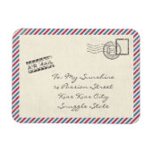 Vintage Air Mail Briefkaart Magneet (Horizontaal)