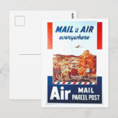 Vintage Air Mail Post Office Advertisement Briefkaart (Voorkant / Achterkant)