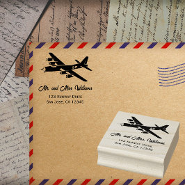 Vintage Airplane B-17 Flying Fortress Aviation Rubberstempel
