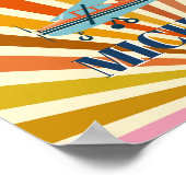 Vintage Airplane Cessna Retro Sunset Custom Poster (Hoek)