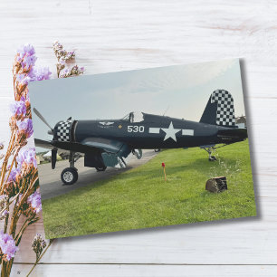 Vintage Airplane FG-1D Corsair Aviation Verjaardag Briefkaart