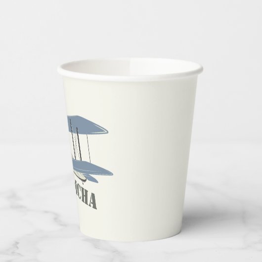 Vintage Airplane  Papieren Bekers (Links)