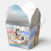 Vintage Airplane Penguin Boy Baby Shower  Bedankdoosjes (Geopend)