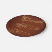 Vintage Airplanes Classic Plane Art Papieren Bordje (Gekanteld)