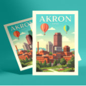 Vintage Akron Ohio Briefkaart