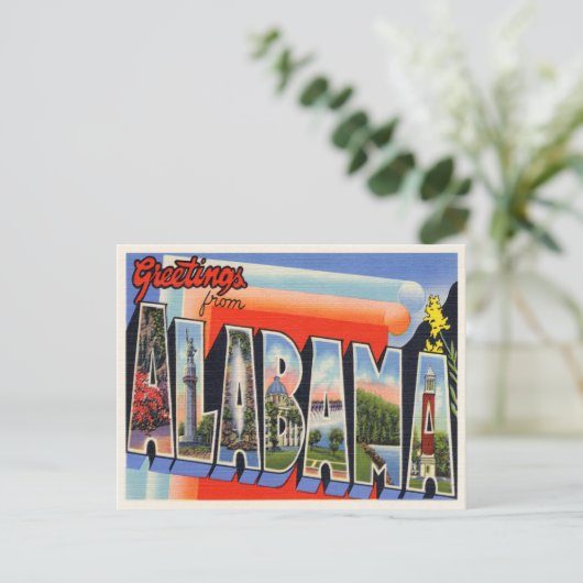 Vintage Alabama Aankondigingskaart (Staand voorkant)