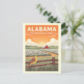 Vintage Alabama Briefkaart (Staand voorkant)