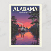 Vintage Alabama Briefkaart (Voorkant)