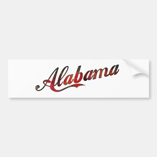 Vintage Alabama Bumpersticker (Voorkant)